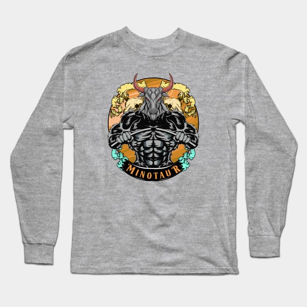 MINOTAUR Long Sleeve T-Shirt by theanomalius_merch